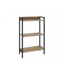 Ver imagem 7 de Kit 2 Estantes para Livros Industrial 3 Prateleiras 104CMX60CM Active Yescasa Marrom/Carvalho