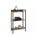Ver imagem 6 de Kit 2 Estantes para Livros Industrial 3 Prateleiras 104CMX60CM Active Yescasa Marrom/Carvalho