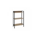 Ver imagem 5 de Kit 2 Estantes para Livros Industrial 3 Prateleiras 104CMX60CM Active Yescasa Marrom/Carvalho
