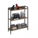 Ver imagem 5 de Kit 3 Estantes para Livros Industrial 3 Prateleiras 104cmx240cm Active Yescasa