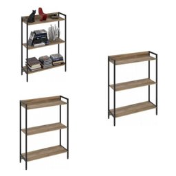 Kit 3 Estantes para Livros Industrial 3 Prateleiras 104CMX240CM Active Yescasa - 7