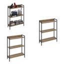 Ver imagem 7 de Kit 3 Estantes para Livros Industrial 3 Prateleiras 104CMX240CM Active Yescasa