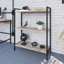 Ver imagem 4 de Kit 3 Estantes para Livros Industrial 3 Prateleiras 104CMX240CM Active Yescasa