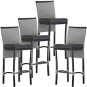 Ver imagem 1 de 4 Banqueta Cannes em Alumínio Corda Náutica para Edícula, Balcão, Mesa de Jantar Trama Original