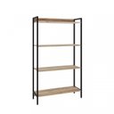 Ver mais imagens de Kit 3 Estantes para Livros Industrial Aço 4 Prateleiras 146CMX240CM Active Yescasa Marrom/Carvalho