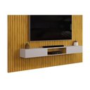 Ver imagem 7 de Rack Bancada C/ Painel P/ Tv Trento 275x240cm Freijo/off White - Dj Móveis