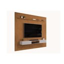 Ver imagem 4 de Rack Bancada C/ Painel P/ Tv Trento 275x240cm Freijo/off White - Dj Móveis