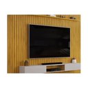 Ver imagem 6 de Rack Bancada C/ Painel P/ Tv Trento 275x240cm Freijo/off White - Dj Móveis
