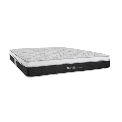 Colchão Casal Ult Marselha Maxspring One S.Pillow 25x 188x 138 cm Branco/Preto Herval