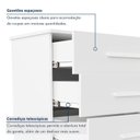 Ver imagem 3 de Cômoda 4 Gavetas e 1 Porta Puxador em MDF Dallas