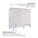Ver imagem 6 de Cômoda 4 Gavetas e 1 Porta Puxador em MDF Dallas