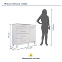 Ver imagem 4 de Cômoda 4 Gavetas e 1 Porta Puxador em MDF Dallas