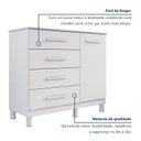 Ver imagem 2 de Cômoda 4 Gavetas e 1 Porta Puxador em MDF Dallas