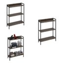 Ver imagem 5 de Kit 3 Estantes para Livros Industrial 3 Prateleiras 104CMX240CM Active Yescasa Marrom/Carvalho Dark