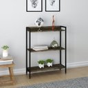 Ver imagem 4 de Kit 3 Estantes para Livros Industrial 3 Prateleiras 104CMX240CM Active Yescasa Marrom/Carvalho Dark