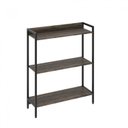 Ver mais imagens de Kit 3 Estantes para Livros Industrial 3 Prateleiras 104CMX240CM Active Yescasa Marrom/Carvalho Dark