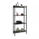 Ver imagem 7 de Kit 3 Estantes para Livros Industrial Aço 4 Prateleiras 146CMX180CM Active Yescasa Marrom/Carvalho Dark