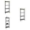 Ver imagem 6 de Kit 3 Estantes para Livros Industrial Aço 4 Prateleiras 146CMX180CM Active Yescasa Marrom/Carvalho Dark