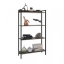 Ver imagem 6 de Kit 3 Estantes para Livros Industrial Aço 4 Prateleiras 146CMX240CM Active Yescasa Marrom/Carvalho Dark