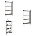 Ver imagem 7 de Kit 3 Estantes para Livros Industrial Aço 4 Prateleiras 146CMX240CM Active Yescasa Marrom/Carvalho Dark