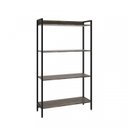 Ver mais imagens de Kit 3 Estantes para Livros Industrial Aço 4 Prateleiras 146CMX240CM Active Yescasa Marrom/Carvalho Dark