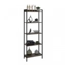 Ver imagem 7 de Kit 3 Estantes para Livros Industrial Aço 5 Prateleiras 187CMX180CM Active Yescasa Marrom/Carvalho Dark