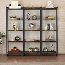 Ver imagem 1 de Kit 3 Estantes para Livros Industrial Aço 5 Prateleiras 187CMX180CM Active Yescasa Marrom/Carvalho Dark