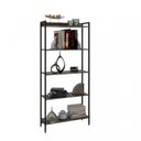 Ver imagem 6 de Kit 3 Estantes para Livros Industrial Aço 5 Prateleiras 187CMX240CM Active Yescasa Marrom/Carvalho Dark