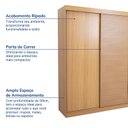 Ver imagem 4 de Guarda-roupa Casal 3 Portas de Correr Samambaia CabeCasa MadeiraOriginals