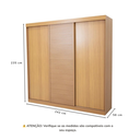 Ver imagem 3 de Guarda-roupa Casal 3 Portas de Correr Samambaia CabeCasa MadeiraOriginals