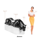 Ver imagem 4 de Escultura Decorativa Estátua Pantera Bebendo Água Piscina 102cm:preto Fosco