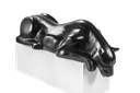 Ver imagem 1 de Escultura Decorativa Estátua Pantera Bebendo Água Piscina 102cm:preto Fosco