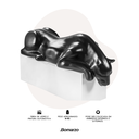 Ver imagem 5 de Escultura Decorativa Estátua Pantera Bebendo Água Piscina 102cm:preto Fosco