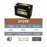 BATERIA MOTO DURACELL 8Ah YAMAHA XT 660 YAMAHA DTZ9B GEL AGM - 4