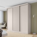 Ver imagem 1 de Guarda-Roupa Casal 3 Portas de Correr Samambaia CabeCasa MadeiraOriginals Off White