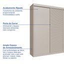 Ver imagem 4 de Guarda-roupa Casal 3 Portas de Correr Samambaia CabeCasa MadeiraOriginals