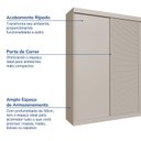 Ver imagem 5 de Guarda-Roupa Casal 3 Portas de Correr Samambaia CabeCasa MadeiraOriginals Off White