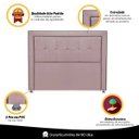 Ver imagem 7 de Cabeceira Estofada Ravena para Cama Box Queen Size 160cm Veludo Rosê Gold
