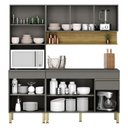 Ver imagem 2 de Cozinha Modulada Line Composição 7 Gris Freijó - Kits Paraná