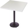 Mesa Luisiana 70 cm Tampo Branco Quadrado Base Ferro Pintado Preto - 39413 - 1