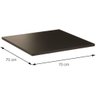 Mesa Luisiana 70 cm Tampo Branco Quadrado Base Ferro Pintado Preto - 39413 - 3