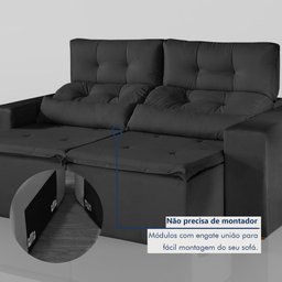 Sofá Retrátil e Reclinável 2 Lugares 194cm Libra - 7