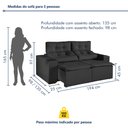 Ver mais imagens de Sofá Retrátil e Reclinável 2 Lugares 194cm Libra