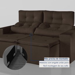 Sofá Retrátil e Reclinável 2 Lugares 194cm Libra - 7