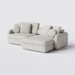 Sofá Denver 2,54m em Bouclé Alaska Natural - Home Mobily - 1