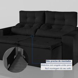 Sofá Retrátil e Reclinável 2 Lugares 194cm Libra - 7