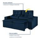 Ver imagem 2 de Sofá Retrátil e Reclinável 2 Lugares 194cm Libra