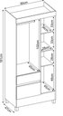 Ver imagem 5 de Guarda Roupa Wind 3 Portas 2 Gavetas Demobile:amendola Touch
