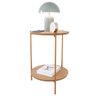 Mesa de Apoio Lateral Nina Nature com Pés de Ferro Bronze - 3