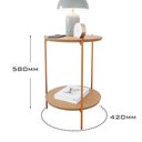 Ver imagem 4 de Mesa de Apoio Lateral Nina Nature com Pés de Ferro Bronze